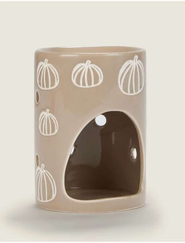 BROWN PUMPKIN CERAMIC OIL BURNER